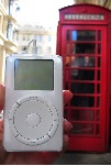 iPod in Birmingham in a telephone booth!